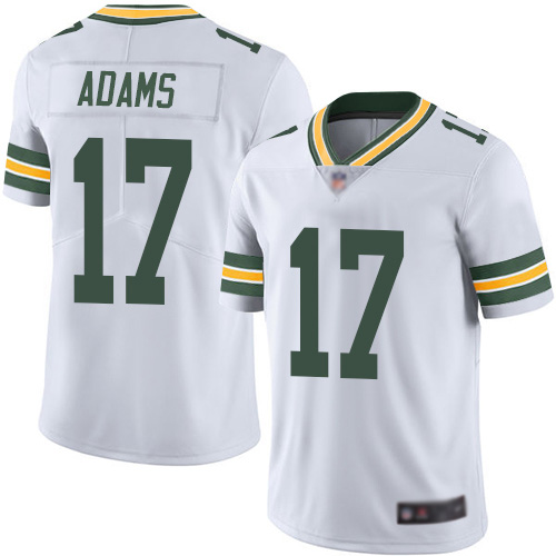 Green Bay Packers Limited White Men 17 Adams Davante Road Jersey Nike NFL Vapor Untouchable